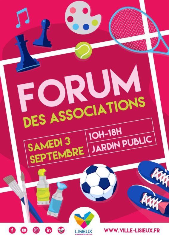 Forum des association samedi 2 septembre 10h-18h Jardin public